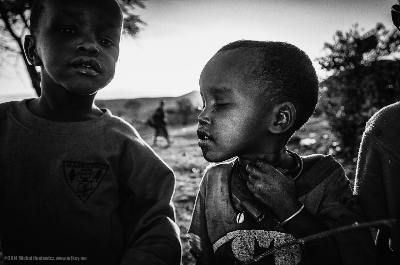 Kids in a Maasai village