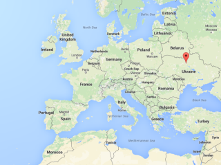 Map showing Kyiv, Ukraine location (opens in OpenStreetMap)