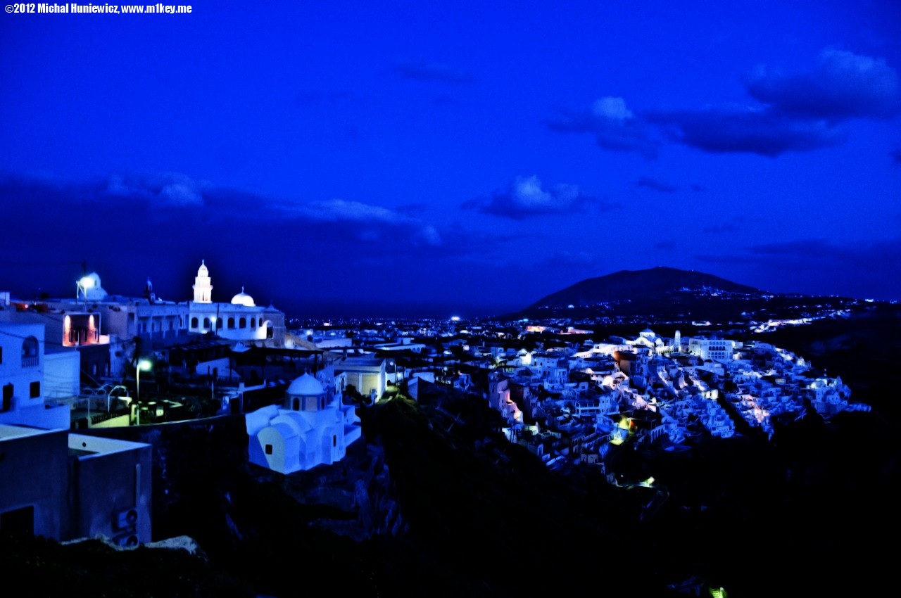 Santorini at night - Postcards From Greece
