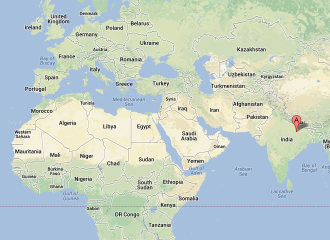 Map showing Varanasi location (opens in OpenStreetMap)